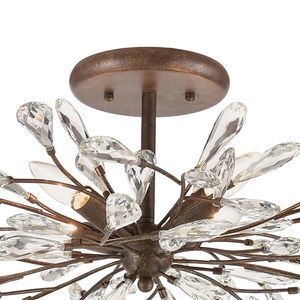 Crislett 28'' Wide 4-Light Semi Flush Mount - Sunglow Bronze 4