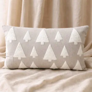 Beige Rectangle Tree Pillow 12x19.5x1in 1