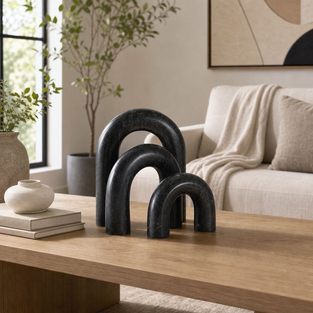BRYNWAY SET OF 3 BLACK DECOR 10 (IN)