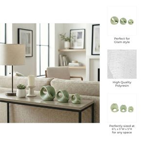 GARTONCREST SET OF 3 GREEN DECOR 5 (IN) 9