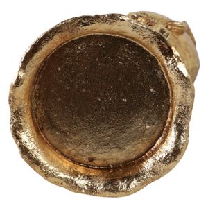6X5" BOWL ON ELEPHANT TRUNK, GOLD 6