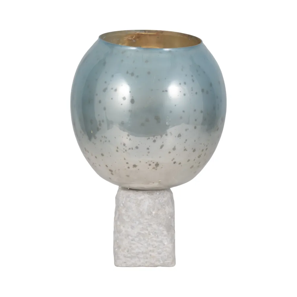 BRAEHAM BLUE CANDLE HOLDER 15 (IN)