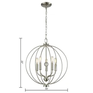 Williamsport 19'' Wide 5-Light Chandelier - Brushed Nickel 2