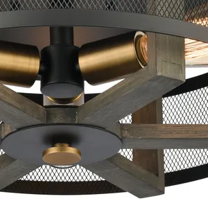 Woodbridge 17″ Wide 3-Light Flush Mount - Matte Black 2