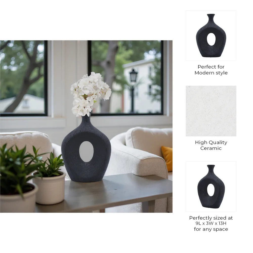HARDENCLIFF BLACK VASE 13 (IN)