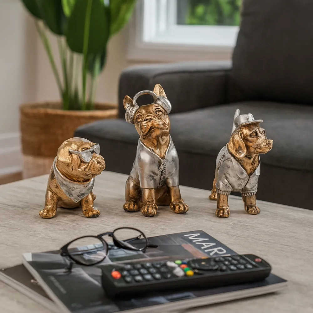 ZANEHOLM SET OF 3 GOLD DECOR 6 (IN)