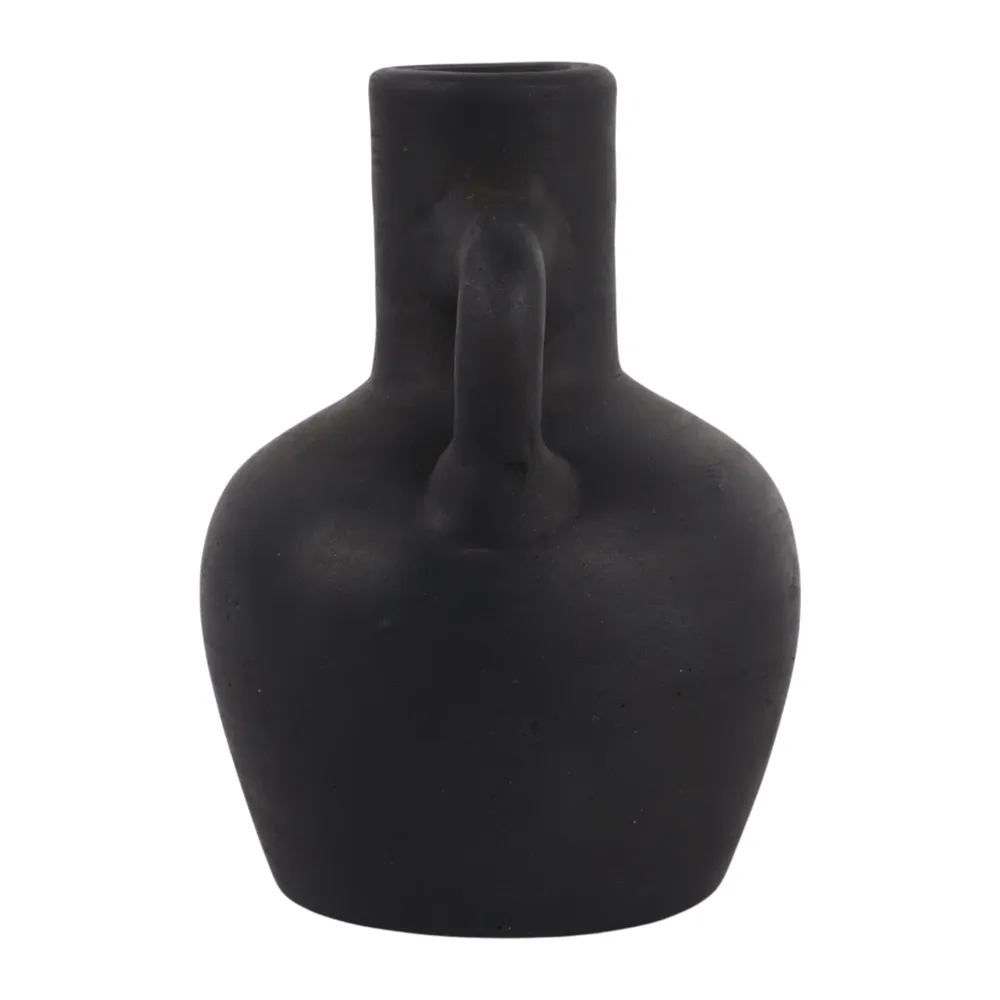 FARLEYBEACH BLACK VASE 6 (IN)