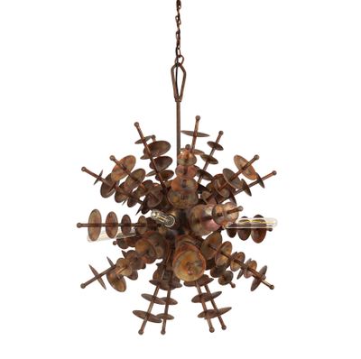 Sigma 28″ Wide 4-Light Chandelier - Autumn Brass
