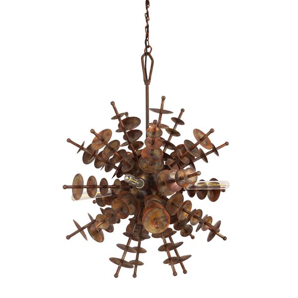 Sigma 28'' Wide 4-Light Chandelier - Autumn Brass
