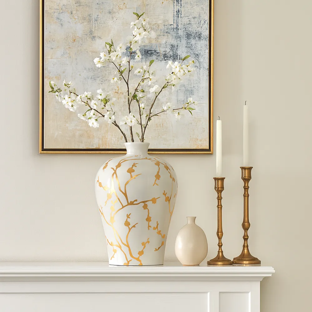 SAGESHAW WHITE CHINOISERIE 15 (IN)