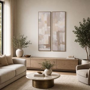 STONEVALE SET OF 2 TAN ART 70 (IN) 3