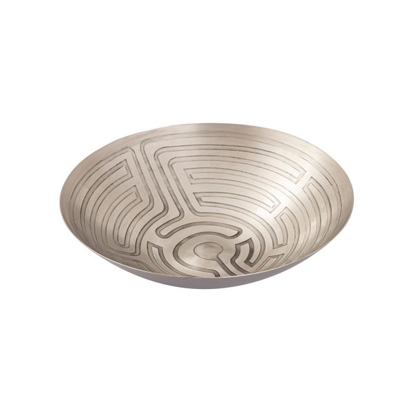 Maze Etched Bowl - Set of 3 Nickel