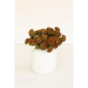Bundle of 7 Artificial Auburn Ball Dahlias 1