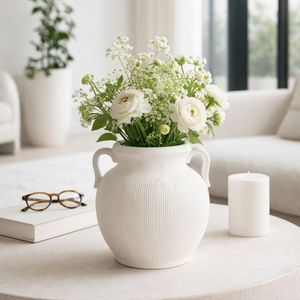 GARTONSHAW WHITE VASE 10 (IN) 12