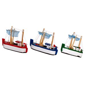 3-3/4" FISHING TRAWLER ORNAMENT 3-ASST 1