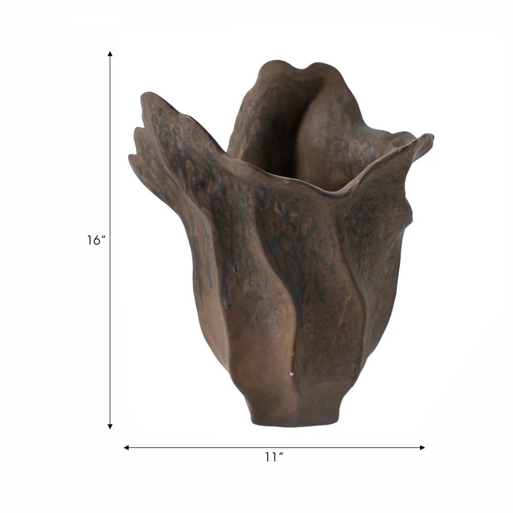 EWINGLAND BROWN VASE 16 (IN)
