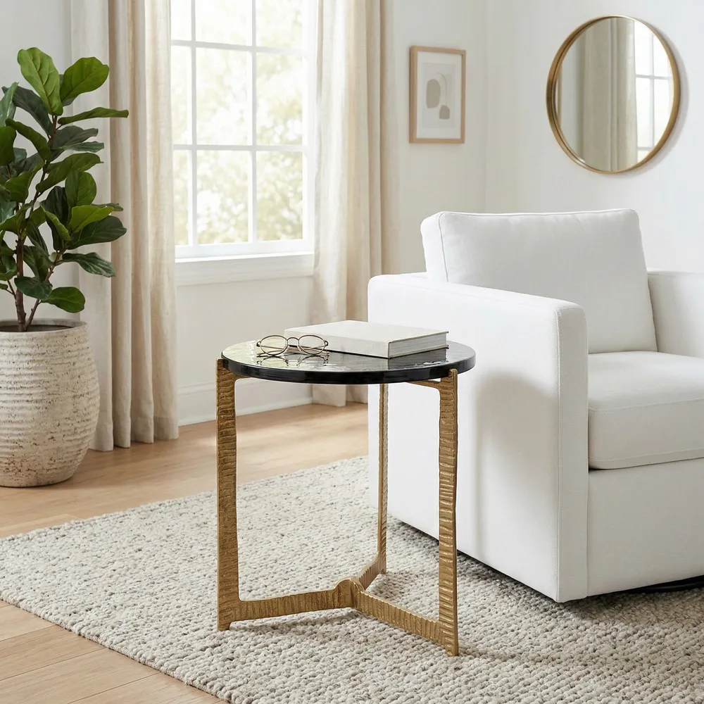 HAZENOAK GOLD TABLE 18 (IN)