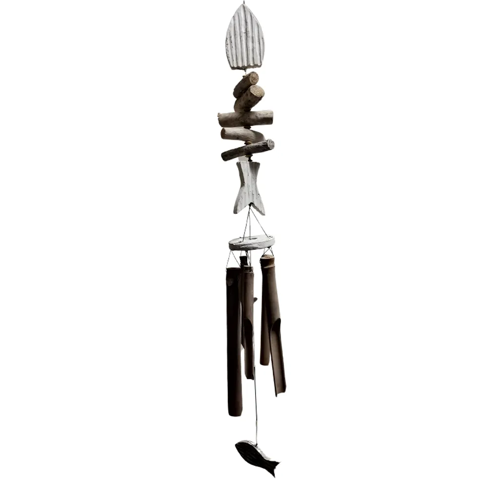 38" BAMBOO FISH BONE WINDCHIME
