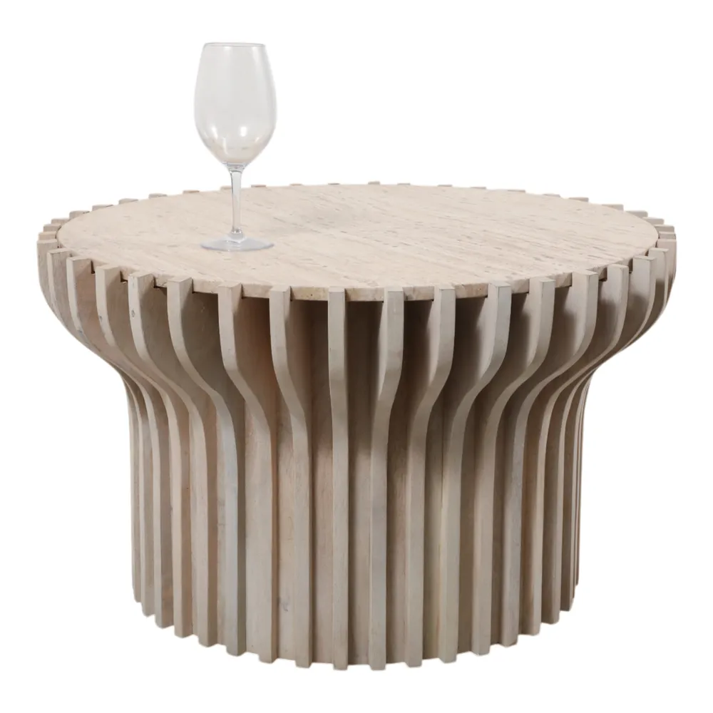 INGRIDBEACH WHITE COFFEE TABLE 19 (IN)