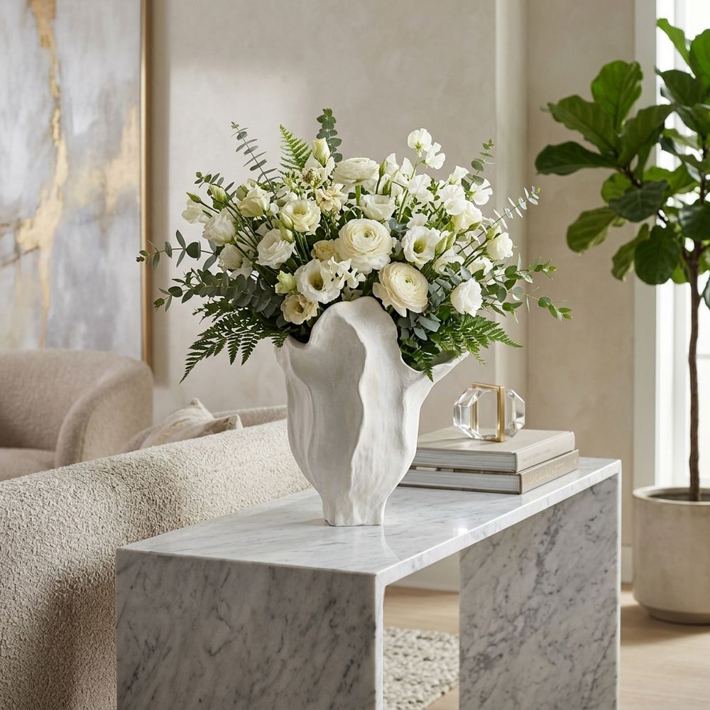 GLASERVALE IVORY VASE 13 (IN)