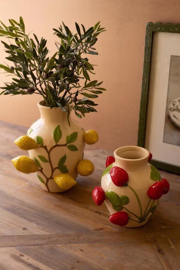 Ceramic Lemon Vase