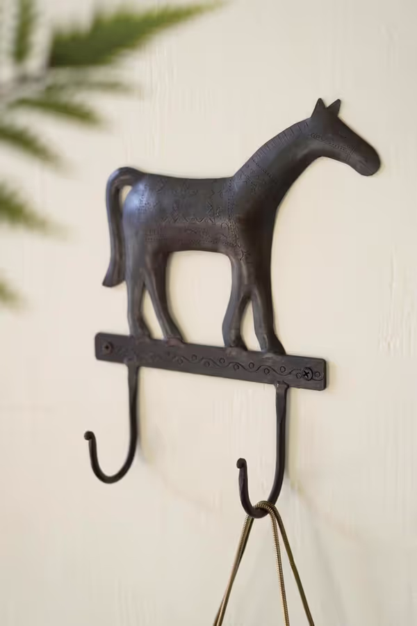 Hammered Iron Horse Hook