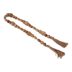 WOOD, 32X.75 BEAD GARLAND, NATURAL 1