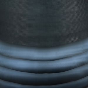 CARTERHAVEN BLUE GLASS VASE 11 (IN) 6