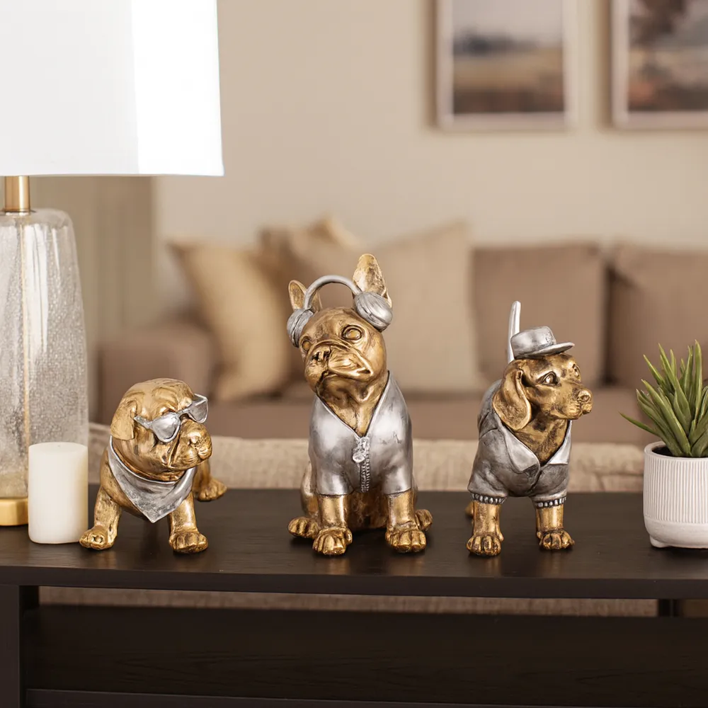 ZANEHOLM SET OF 3 GOLD DECOR 6 (IN)