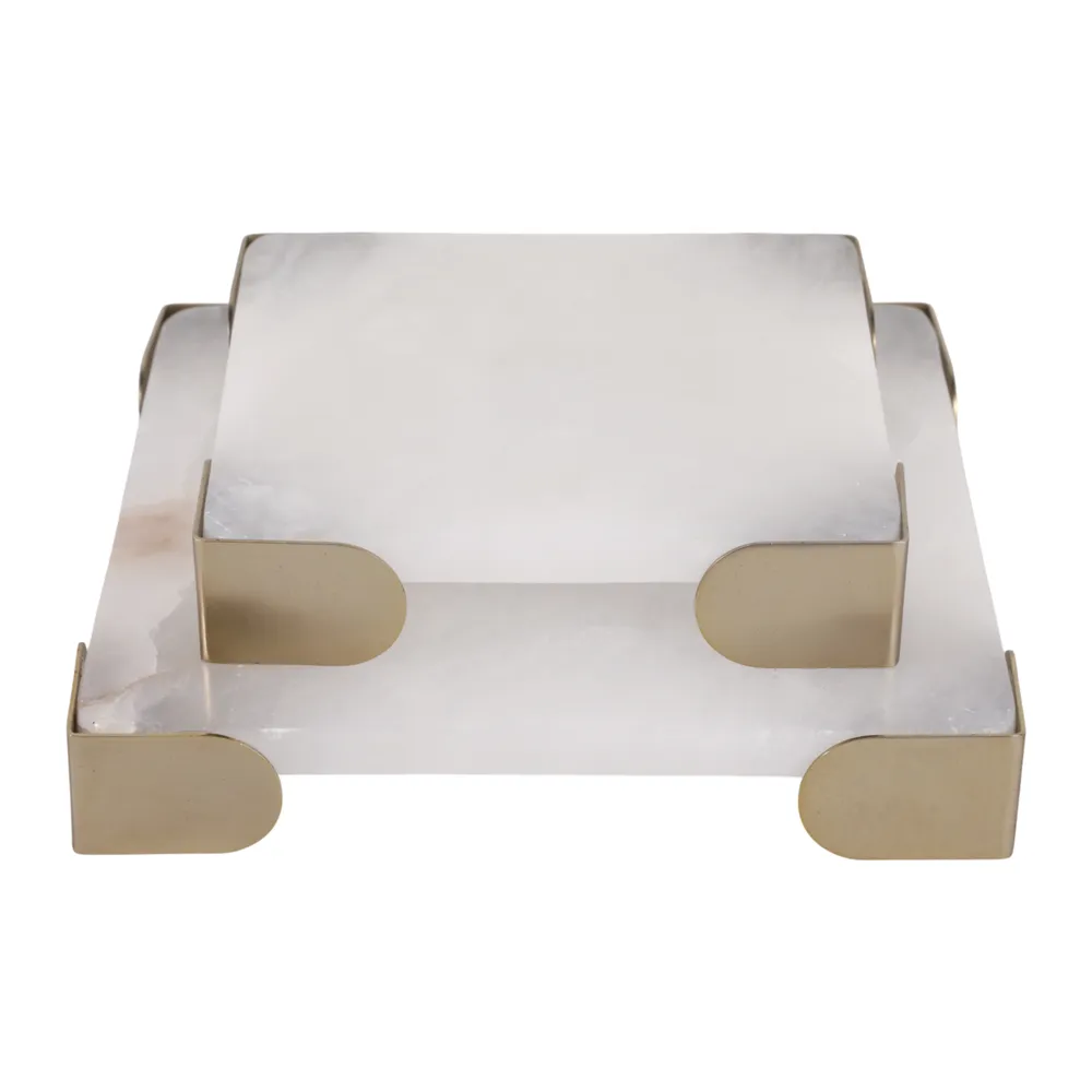 JANEVIEW SET OF 2 WHITE TRAY 2 (IN)