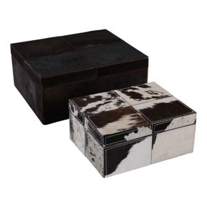 ESSEXLAND SET OF 2 IVORY BOXES 6 (IN) 1