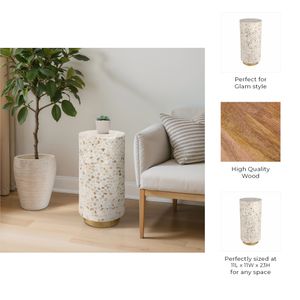 23" ALLERD MOTHER & PEARL COCKTAIL TABLE 11