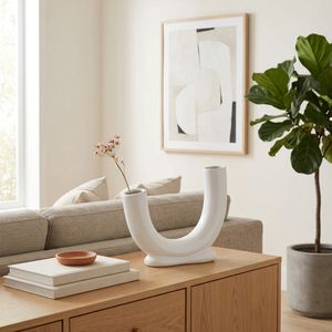 LENNONHAM WHITE VASE 8 (IN) 12