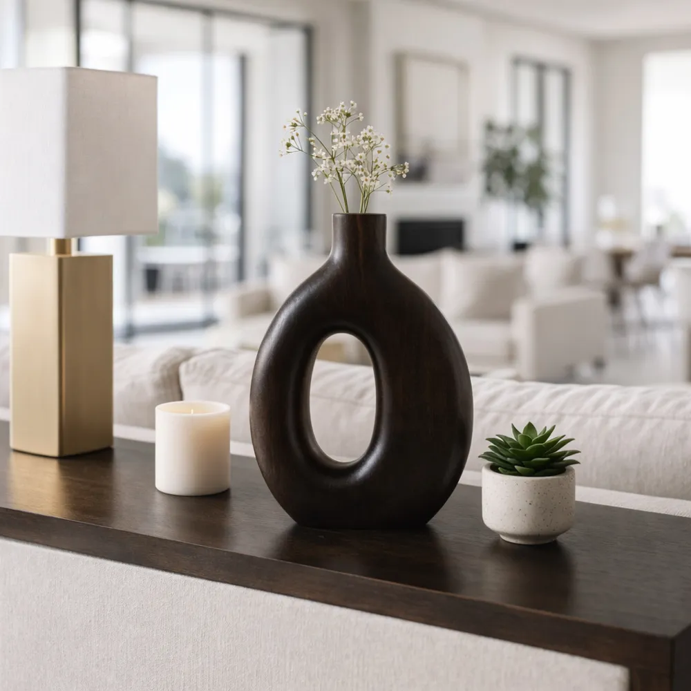 GRIFFINMOOR BROWN VASE 14 (IN)
