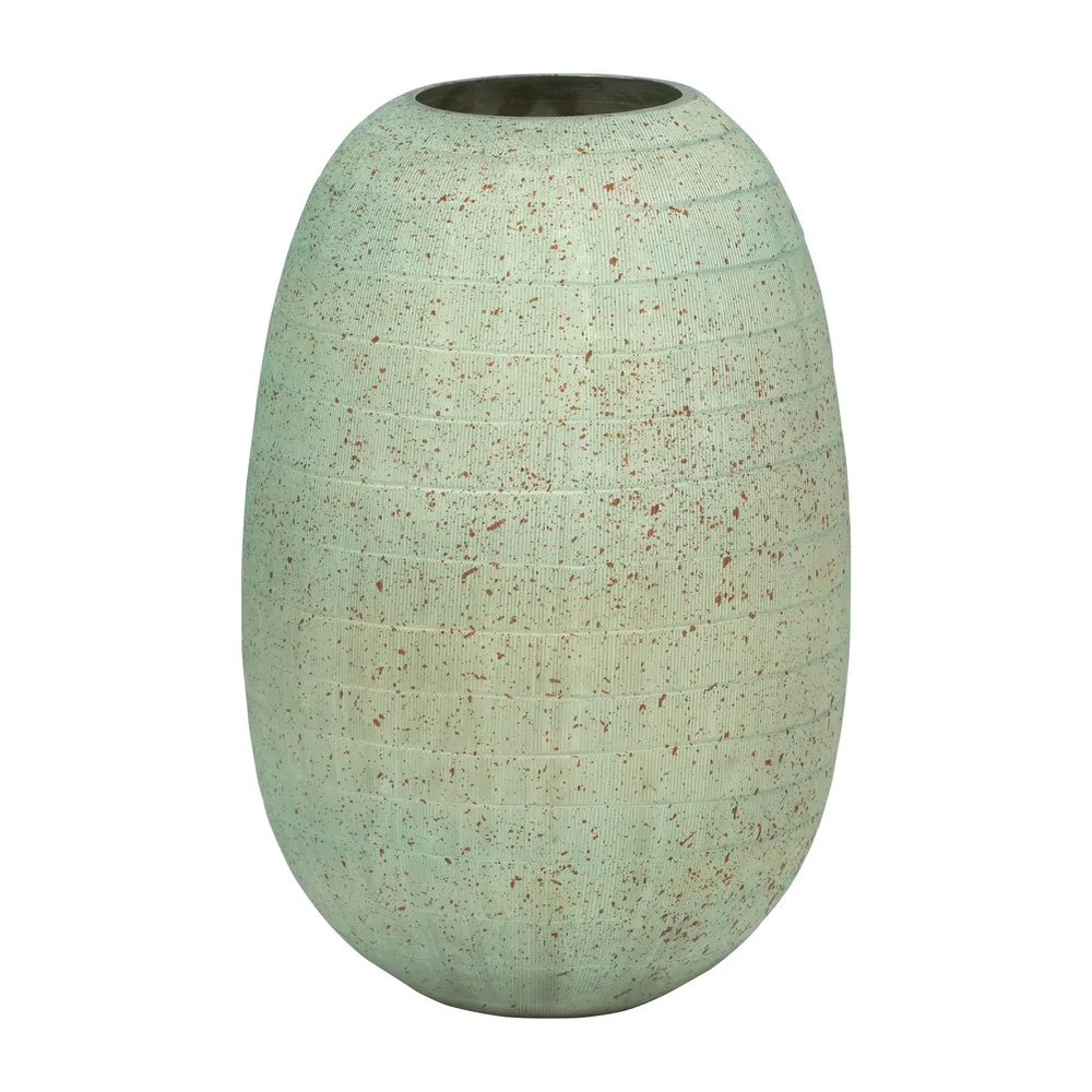 ZEBMORE BLUE GLASS VASE 12 (IN)