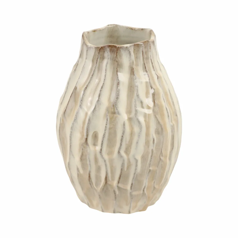 CROSBYLEY CREAM VASE 10 (IN)