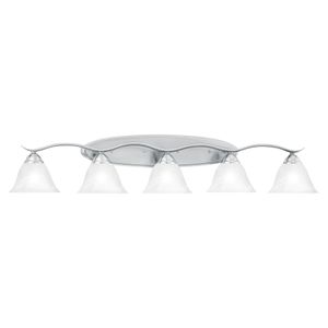 Prestige 45.5'' Wide 5-Light Vanity Light - Brushed Nickel 1