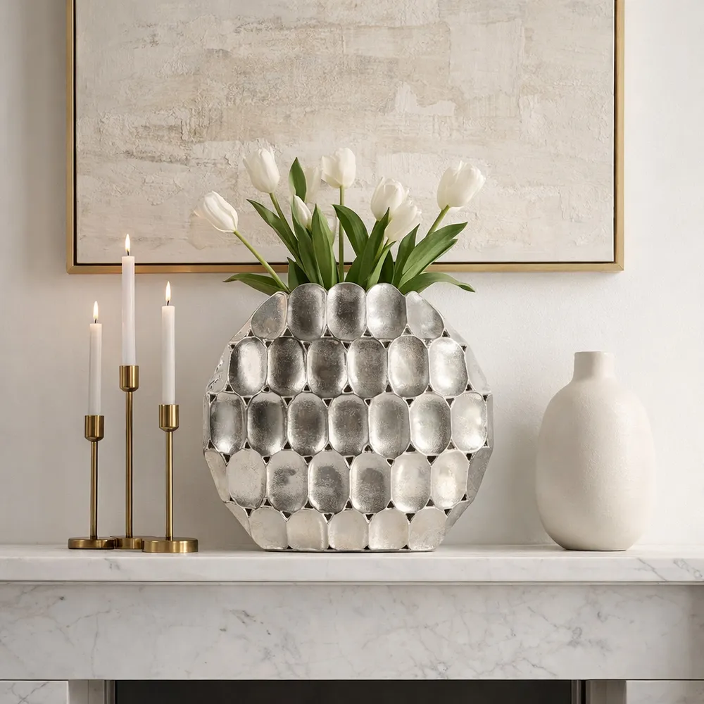 EDWINCREST SILVER VASE 17 (IN)