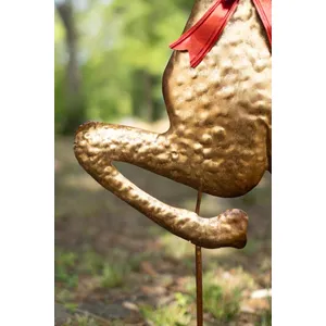 Painted Metal Reindeer Yard Stake 3