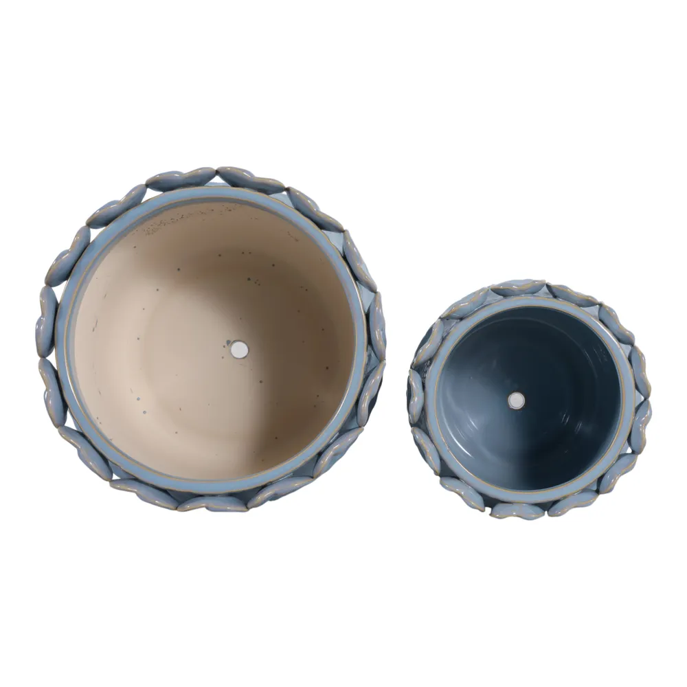 FALLONRUN SET OF 2 BLUE PLANTER 7 (IN)
