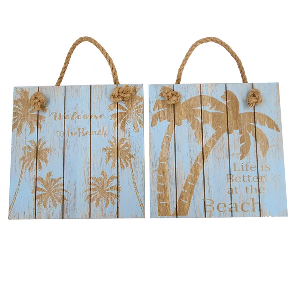 11" PALM DESIGN SIGN2-ASST