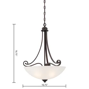 Haven 16.75'' Wide 3-Light Pendant - Espresso 2