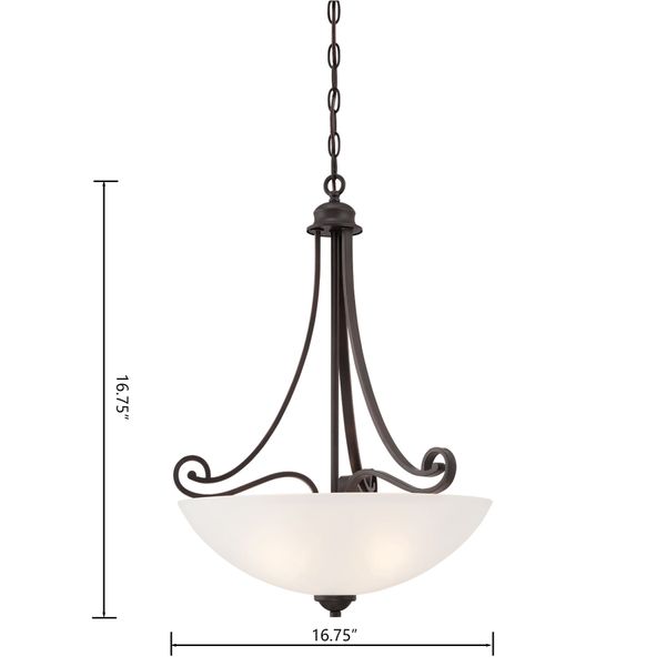 Haven 16.75'' Wide 3-Light Pendant - Espresso