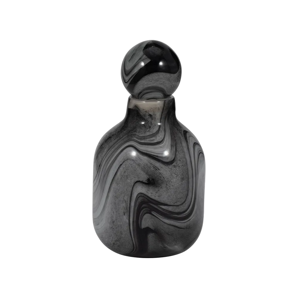 GRIFFINRIDGE GRAY GLASS VASE 13 (IN)