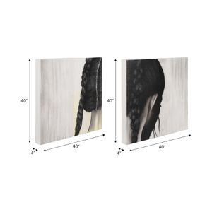 INGRIDCLIFF SET OF 4 BLACK ART 79 (IN) 7