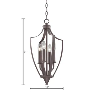 Foyer 11'' Wide 4-Light Chandelier - Oil Rubbed Bronze 2