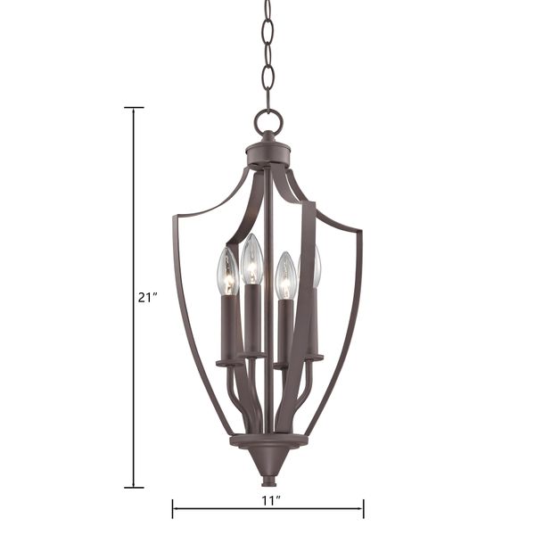 Foyer 11'' Wide 4-Light Chandelier - Oil Rubbed Bronze