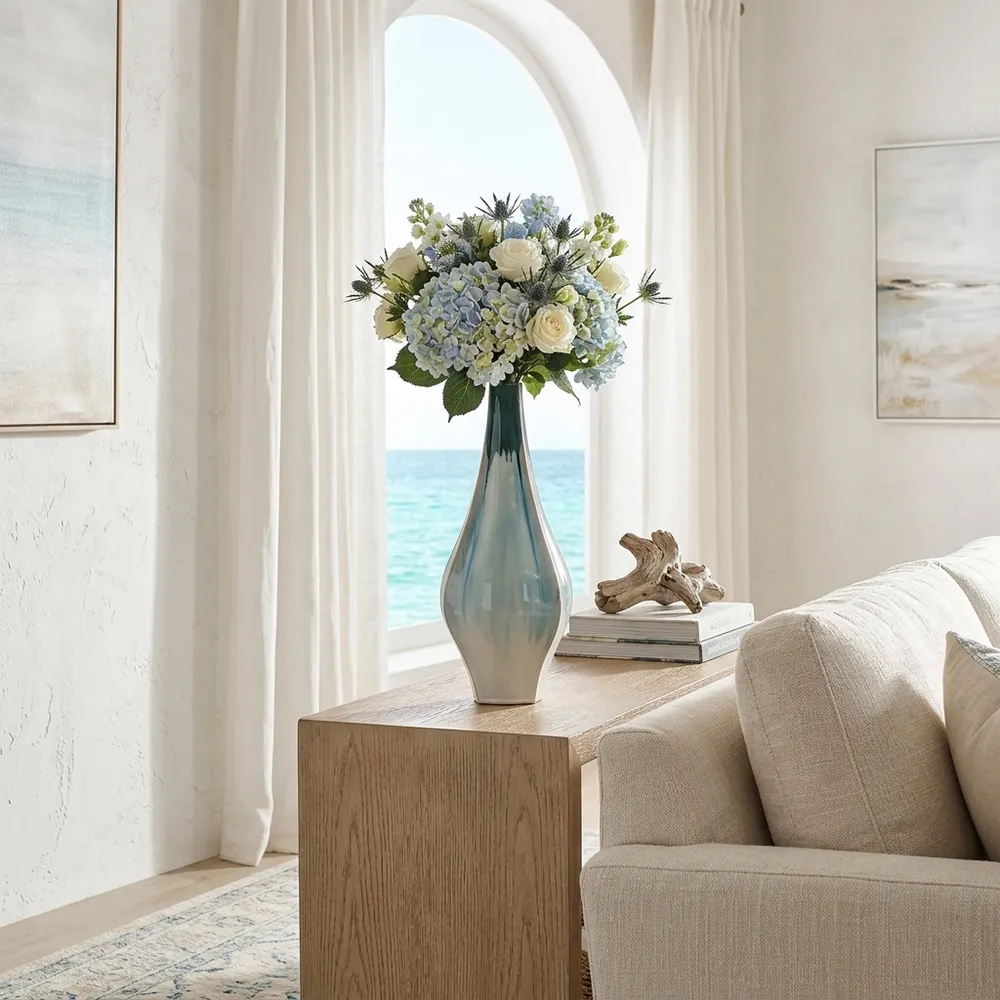 SLATERFORD GREEN VASE 19 (IN)