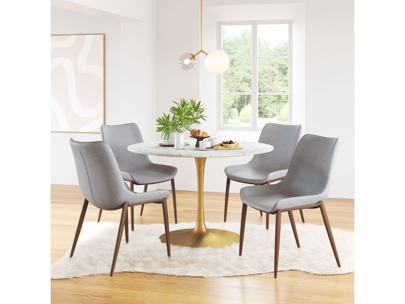 Magnus Dining Chair Slate Gray & Walnut 9