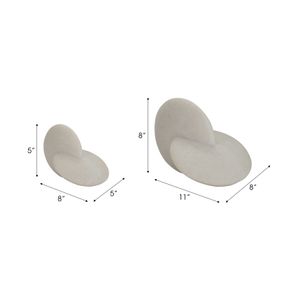 EVERTONSTONE SET OF 2 WHITE DECOR 8 (IN) 9